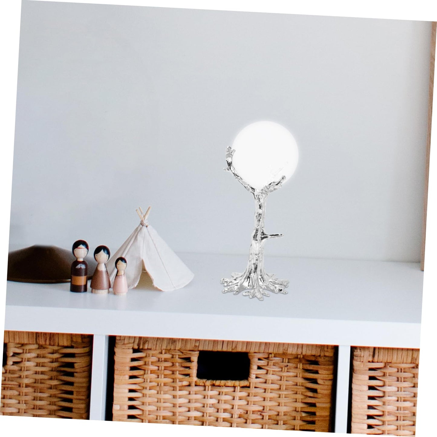 Hemobllo Creative Tree Branch Shape Crystal Ball Base Display Rack Premium Iron Ore Stand for Crystal Balls Delicate Sphere Holder for Home Decor Compact Elegant Pedestal for Desk Table