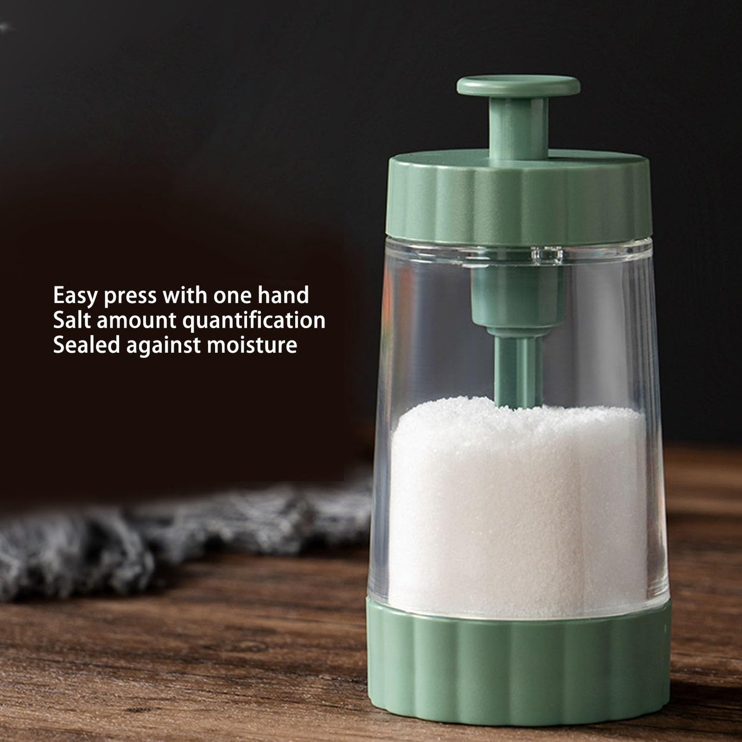 Measuring Seasoning Bottle, 2 Pack Quantitative Salt Shakers 0.5g Precise Quantitative Seasoning Bottle Salt Pepper Shaker Set for Kitchen (Green)