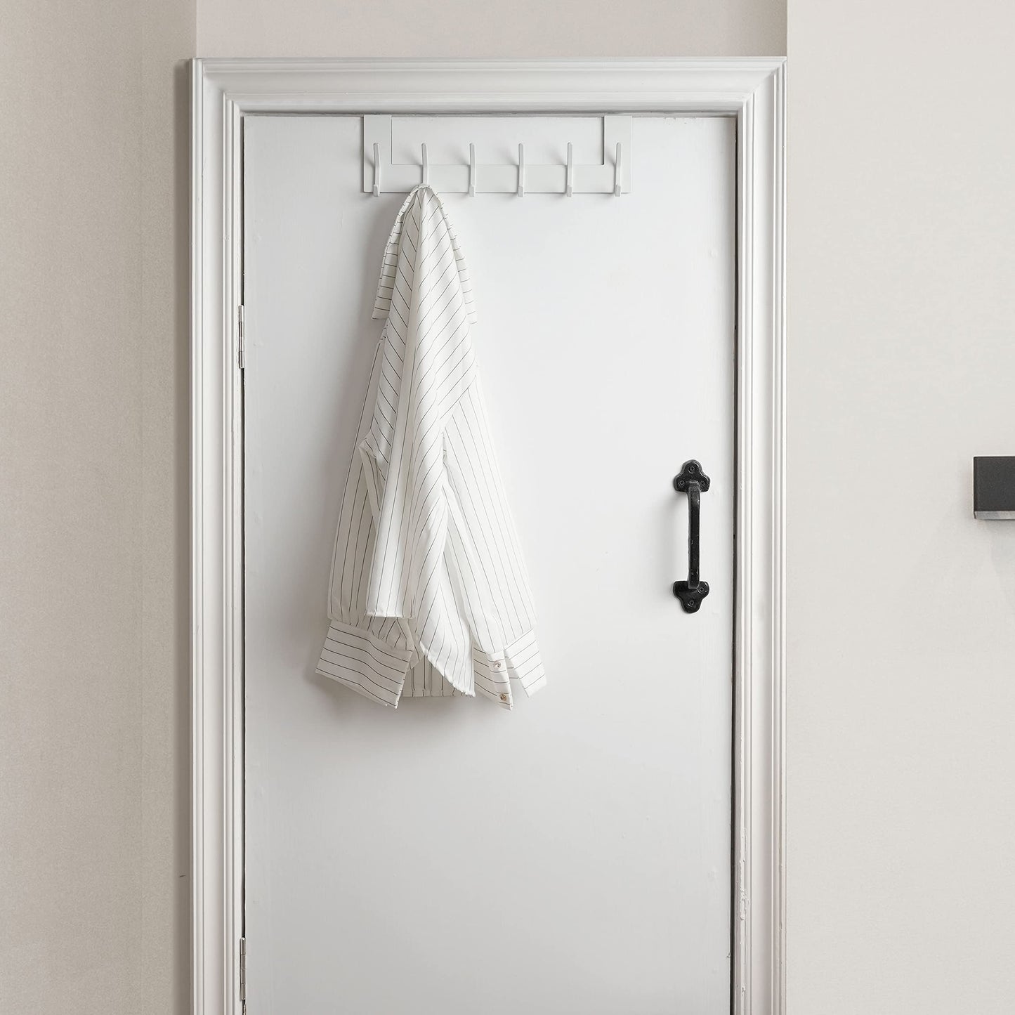 WEBI Over the Door Hooks,Over Door Towel Rack,Door Hanger,Door Coat Hanger,Over the Door Coat Rack,Door Hooks for Hanging Clothes,Back of Door,White