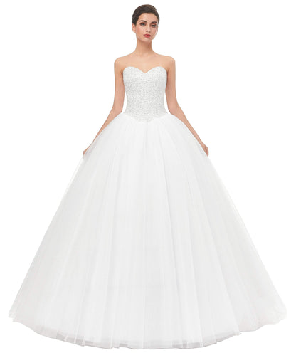 Likedpage Women's Ball Gown Bridal Wedding Dresses (US2, Ivory)