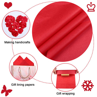 Zonon 100 Sheets 26 x 20 inch Christmas Tissue Paper Bulk for Gift Bags DIY Crafts Gift Wrapping Tissue Paper for Christmas Party Gifts Decor