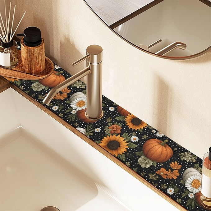 Kitchen Sink Splash Guard 1 PC 30 Inch Sink Faucet Mat Splash Guard