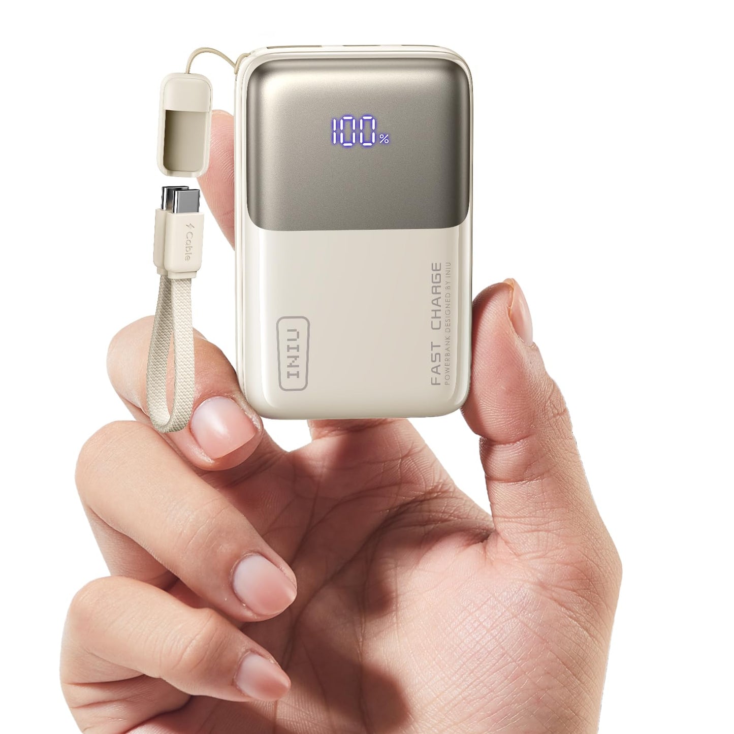 INIU Pocket Size Portable Charger, Ultra Small 10000mAh 45W PD Power Bank, USB C in&Out Fast Charging Battery Pack, Travel Essentials Powerbank for iPhone 17 16 15 14 Pro Air, Xiaomi, Samsung S24 etc