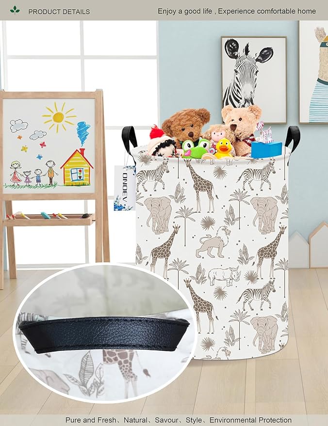 Round waterproof laundry basket, foldable storage basket, laundry Hampers