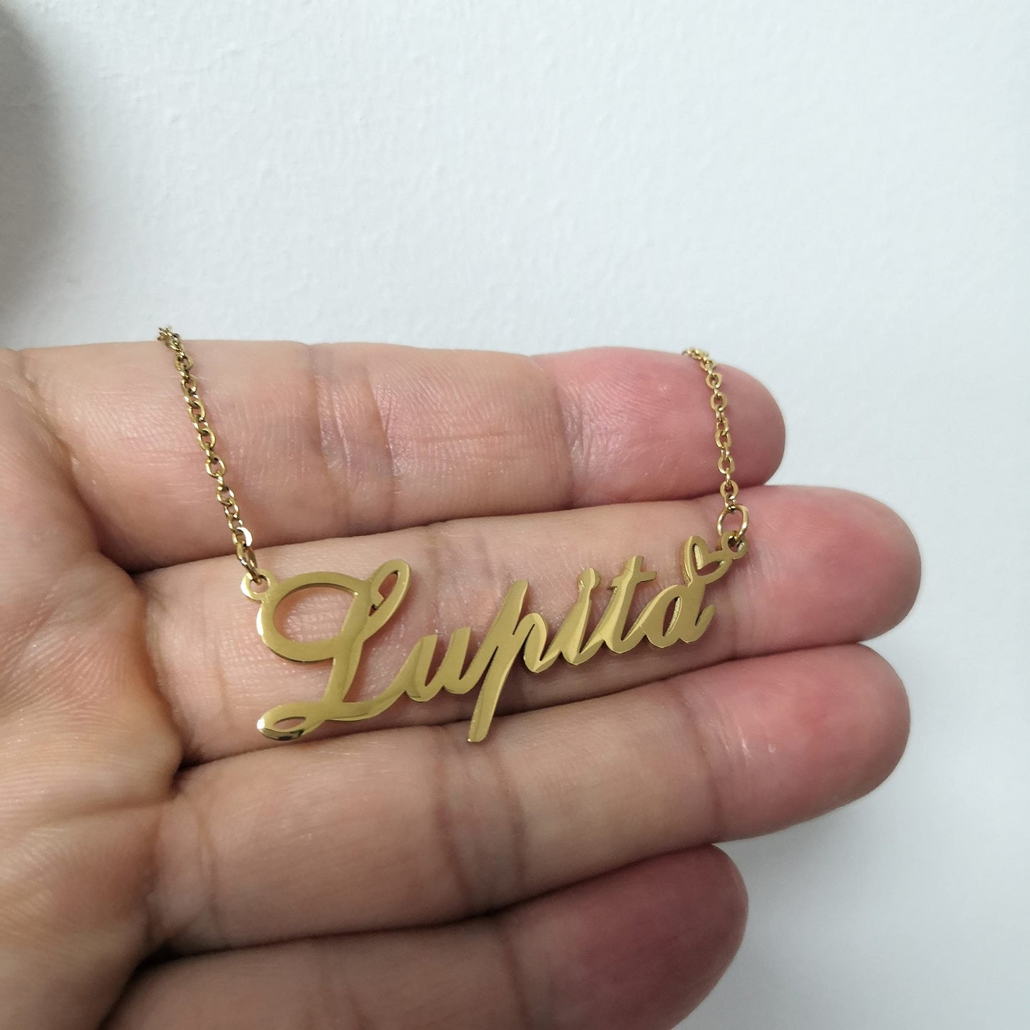 A168A Madelyn Custom Name Necklace Customized Personalized Plated Name Necklace for Mother Daughter Christmas New Year Gold