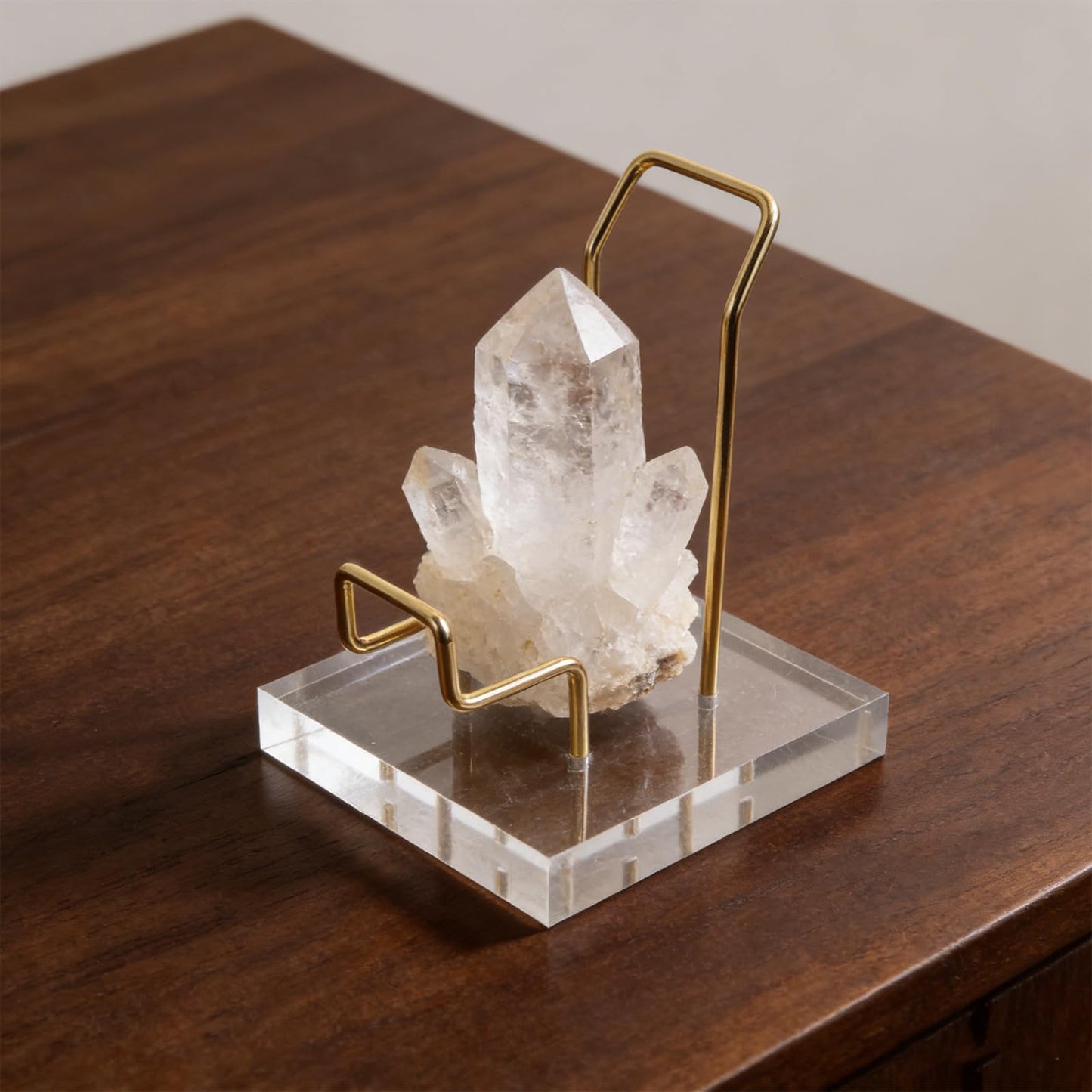 FUOYLOO Acrylic Crystal Mineral Display Shelf, Modern Transparent Organizer Rack for Natural Stone, Ore, Jewelry, for Retail Store/Office/Party Decoration