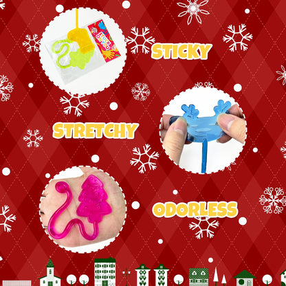 Christmas Goodie Bag Stocking Stuffers for Toddlers 30-100 PCS, Xmas Sticky Hands Party Favors for Kids, Holiday Classroom School Prize Toys Gifts for Student, Christmas Pinata Treat Bag Filler