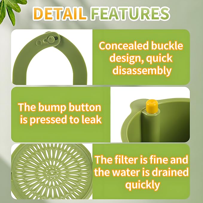 Hanging Strainer for Kitchen Sink, Kitchen Drain Storage Basket, Smart Sink