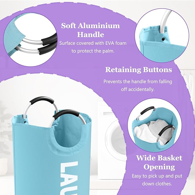 2Pcs Foldable Laundry Basket