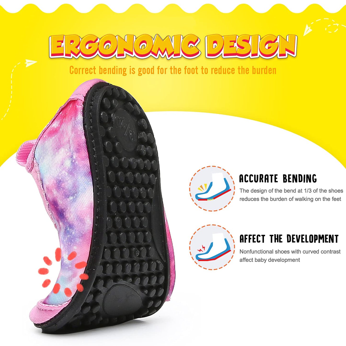 Yorgou Baby Boys Girls Water Shoes Toddler Beach Shoes Barefoot Aqua Socks Non-Slip for Pool Beach