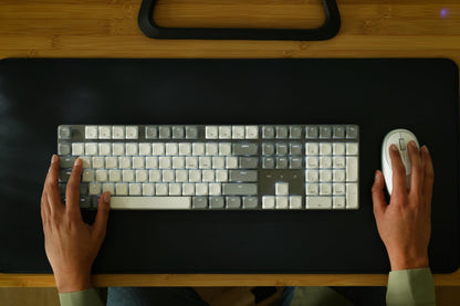 Satechi SM3 Mechanical Keyboard for Mac and Windows, 108 Keys Full Size with White LED Backlit, Wired and Bluetooth for Mac and Windows - Dark Gray/Gray