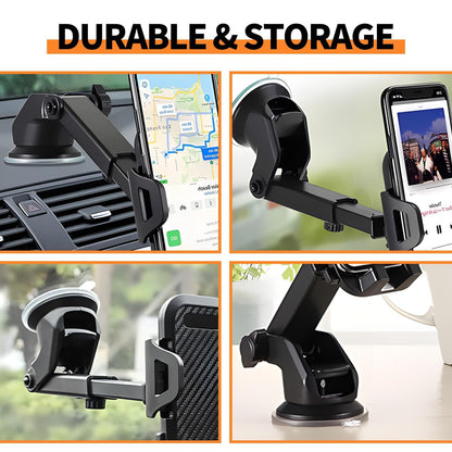 Phone Holder for car, Car Phone Holder Mount with Upgraded Metal Hook Clip for Air Vent, Car Mount Smartphones Holders