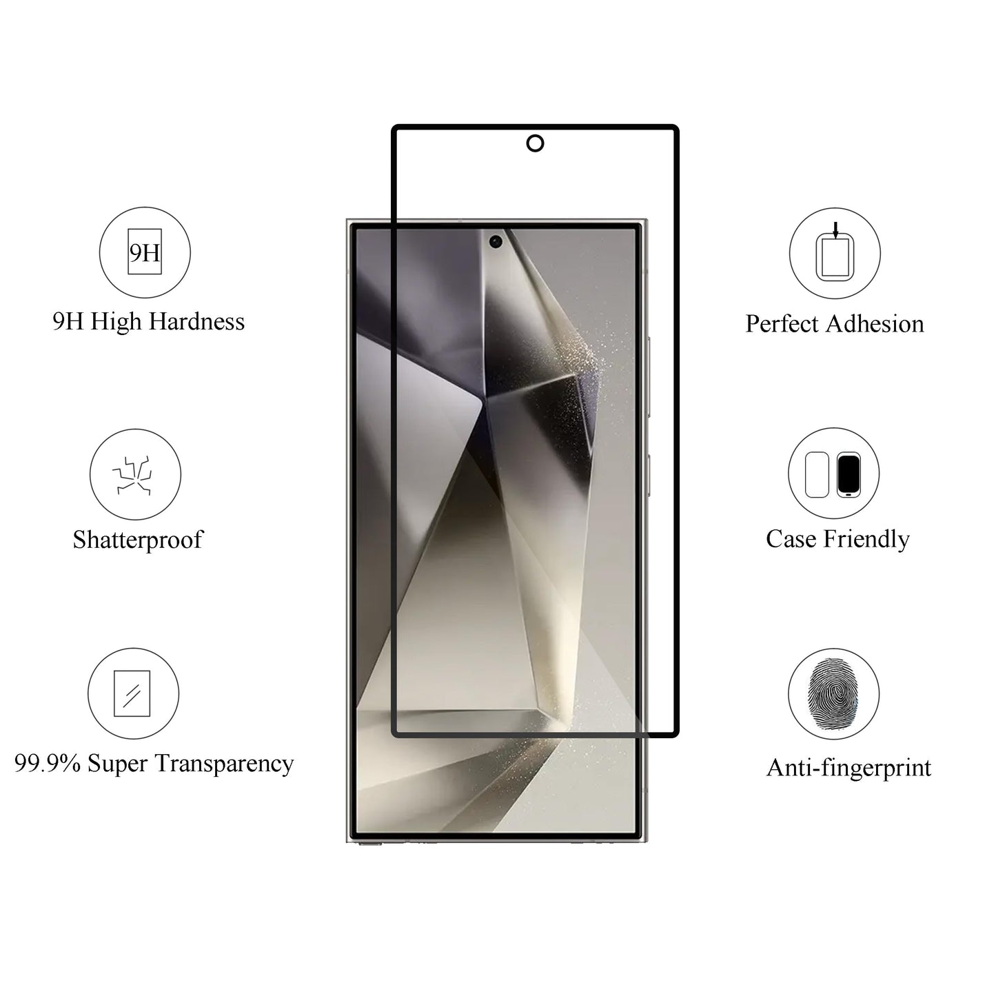 Ailun Screen Protector for Galaxy S22+/S22 Plus 5G 6.6 Inch Display 3Pack + 3Pack Camera Lens Tempered Glass Fingerprint Unlock 0.25mm Clear Anti-Scratch Case Friendly [Not For S22 Ultra]