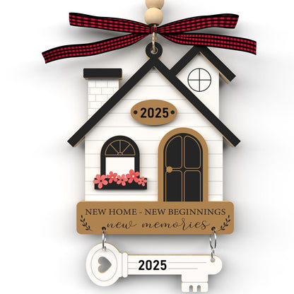 House Warming Gifts New Home - Housewarming Gifts for New House - Housewarming Gift Presents for Women, Couple - New House New Beginning -New House Owners Gift Ideas - Wooden Christmas Ornament 2025