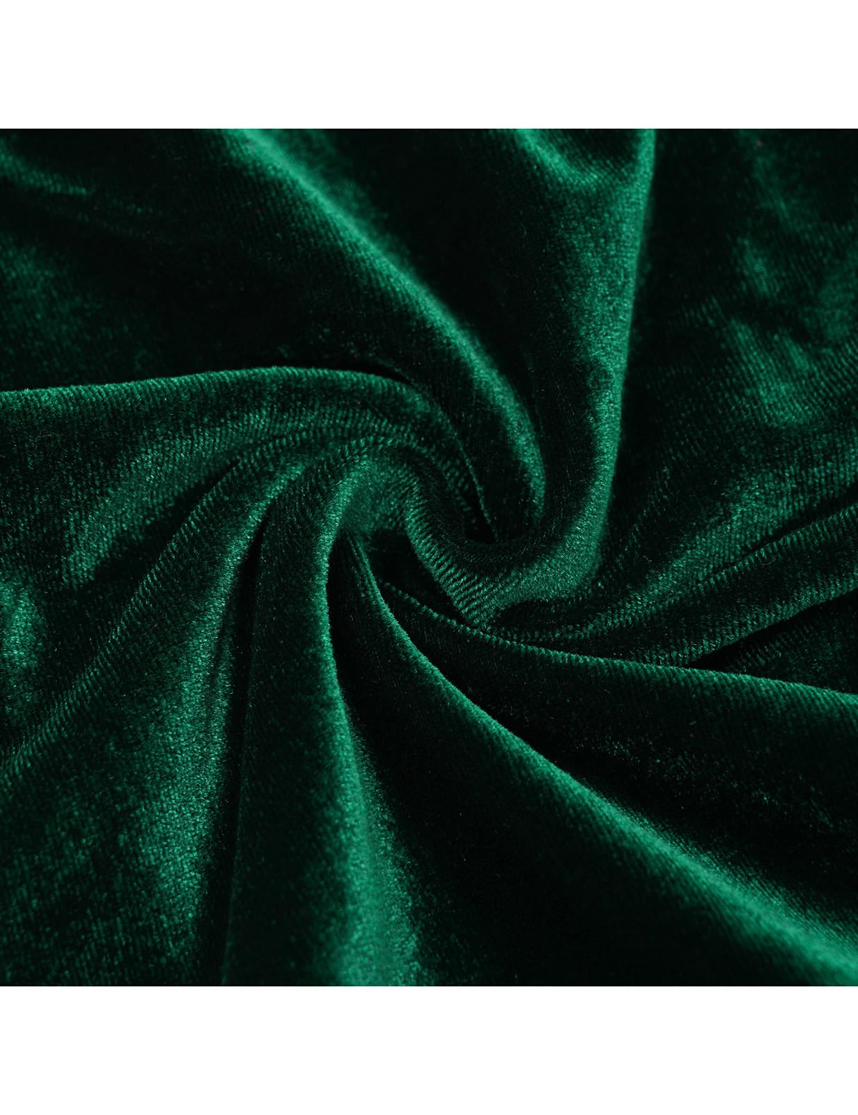 Bbonlinedress Women Long Sleeve Velvet Formal Vintage Cocktail Party Winter Christmas Wedding Guest Dress V-Dark Green XL