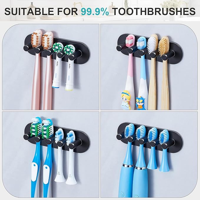 Electric Toothbrush Head Holder, Toothbrush Holders Wall Mounted, Adhesive