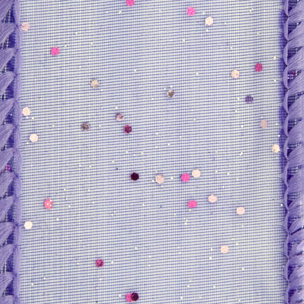 Offray Wired Edge Cosmic Glitz Craft Ribbon, 1 1/2-Inch x 9-Feet, Grape