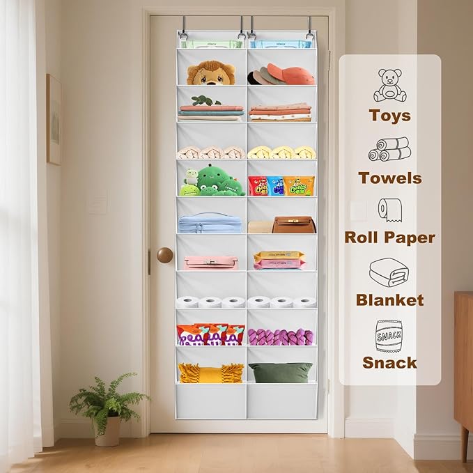 20-30 Pairs Over the Door Shoe Organizer, 10-Tier Door Shoes Rack, Handing