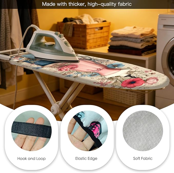 Nuxovilar Ironing Board Cover Needle Cotton 15x54 Inches | Ironing Board Cover