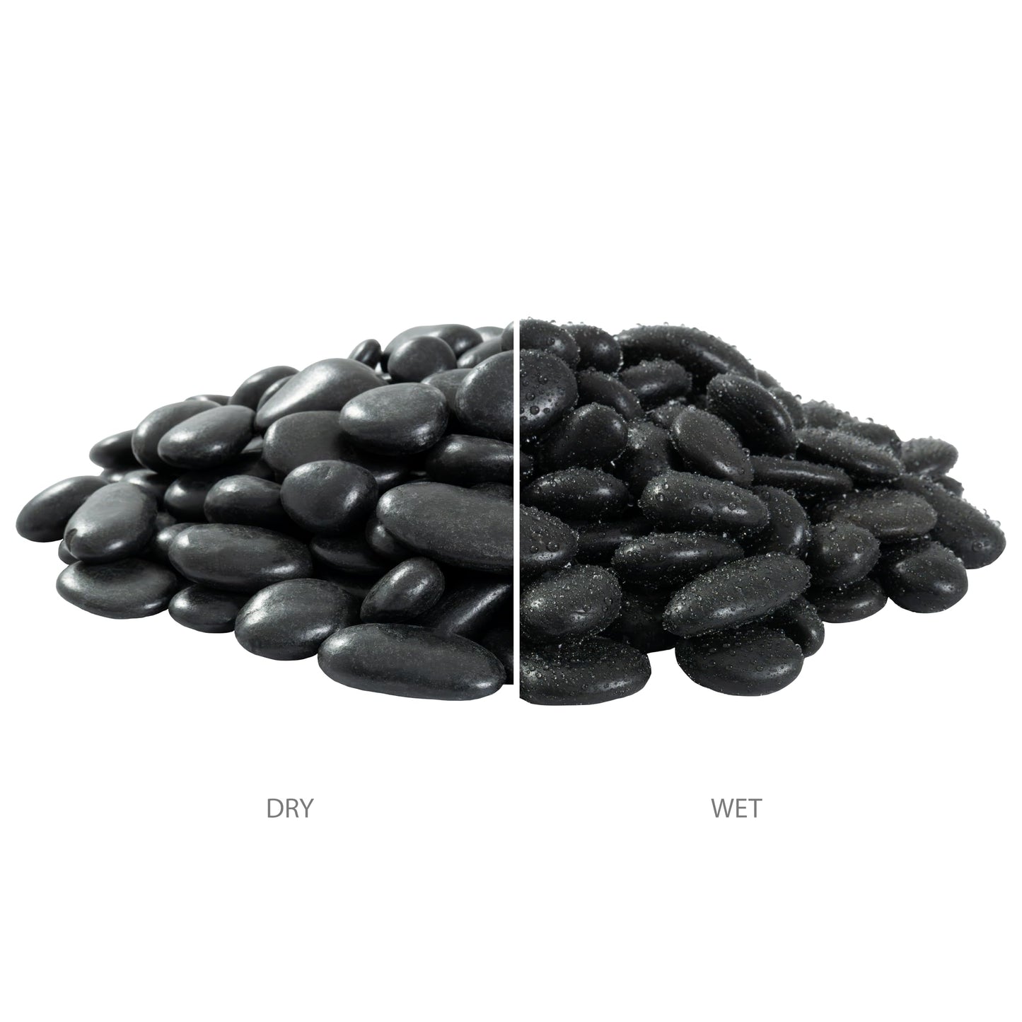 MSI Decorative Polished Black Pebbles, 0.4 Inch, 40 lb. Bag