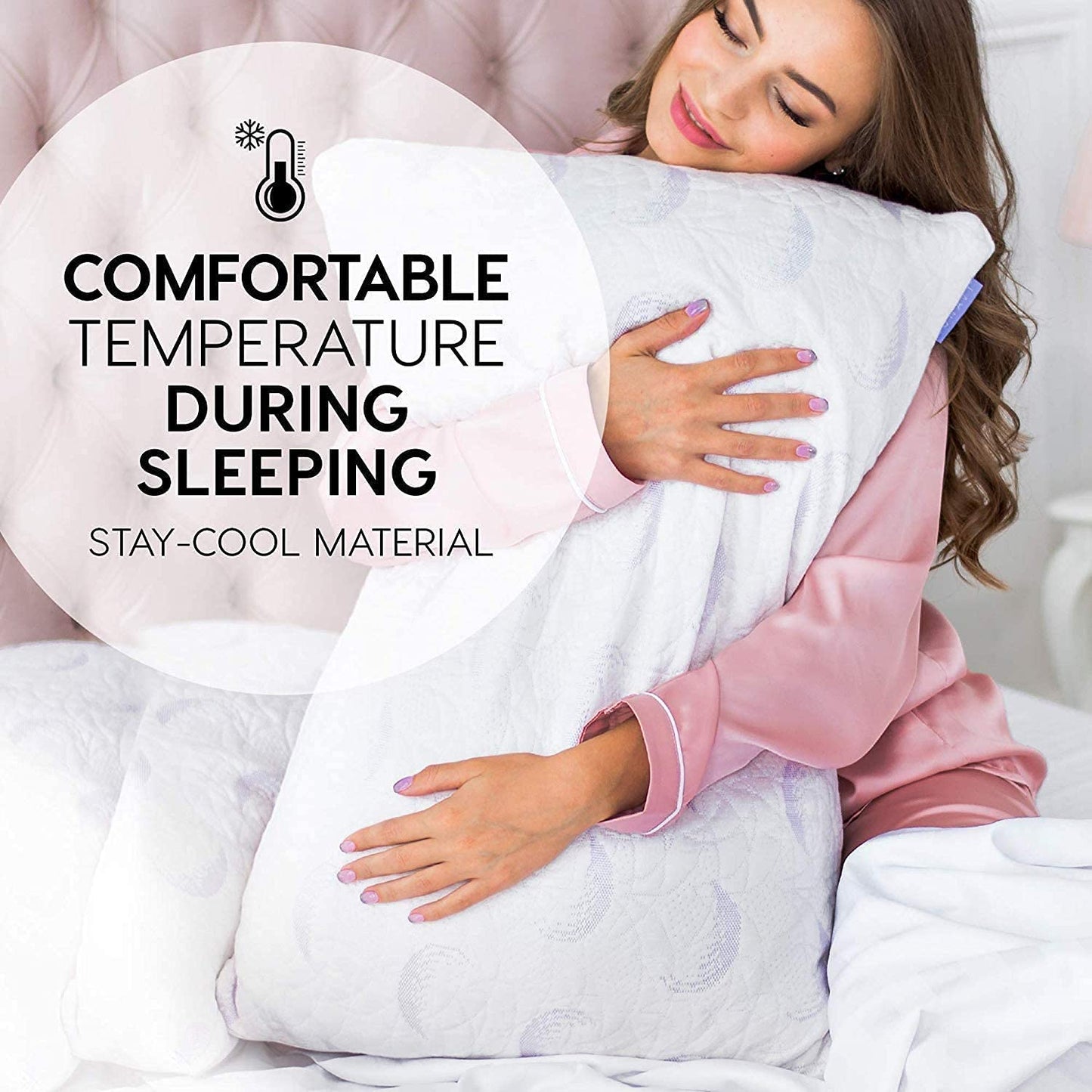 pillowLY Shredded Memory Foam Pillow For Neck Support & Pain Relief - 2 Comfort Zones (Soft & Firm) Adjustable for Stomach Back & Side Sleepers, Best Orthopedic Sleeping Pillow - Bamboo Cover