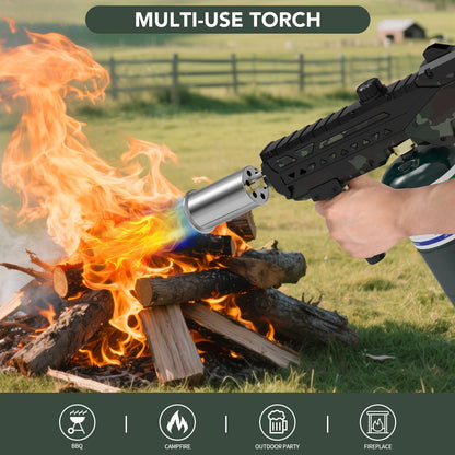 Sondiko Powerful Cooking Propane Torch Gun, Culinary Torch Campfire Starter, Adjustable Torch Burner for Searing Steak, BBQ, Welding (Propane Tank Not Included)