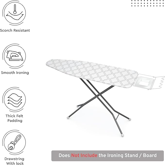 Encasa XO Ironing Board Cover and Pad 42"x14"