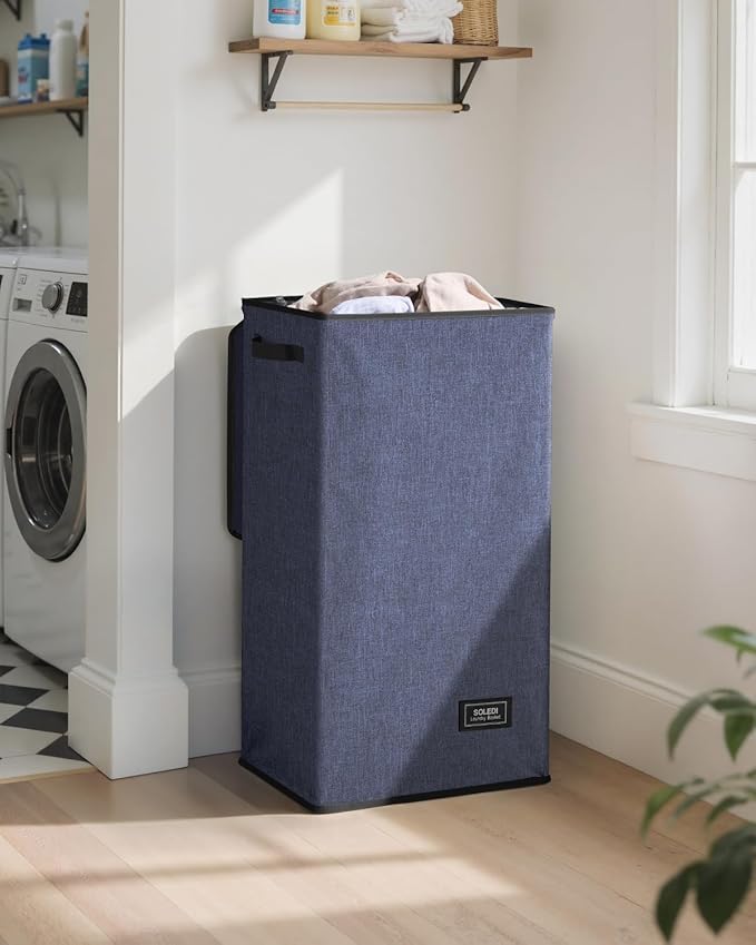 SOLEDI Laundry Hamper with Lid 100L Large & Tall Collapsible Laundry Basket