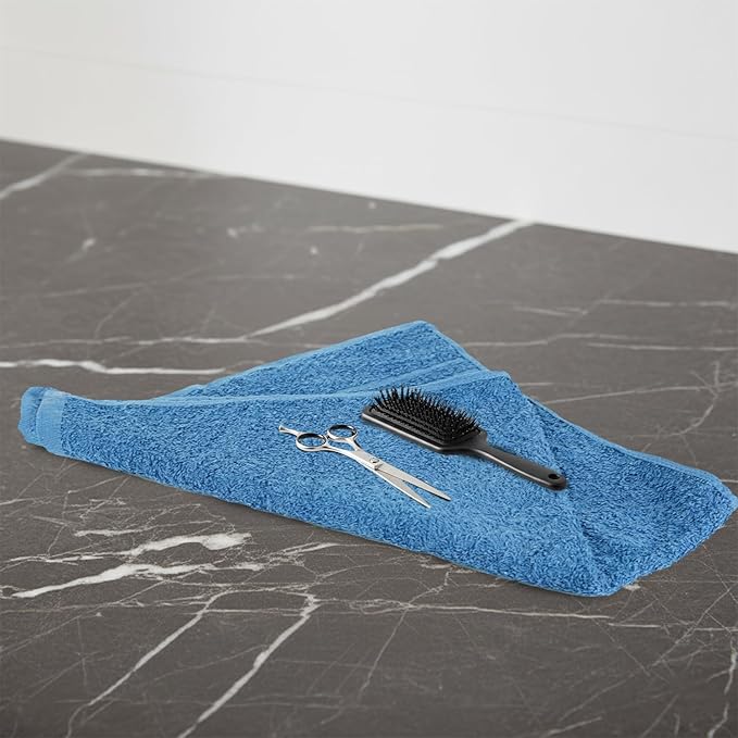 24 Pack Navy Blue Hand Towel 100% Cotton Spa Towel – 16x26 inches Highly