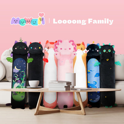 Mewaii 20in Long Pink Axolotl Plush Pillows Stuffed Animals Squishy Pillows - Cute Axolotl Plushie Sleeping Hugging Plush Pillow Soft Toys for Kids