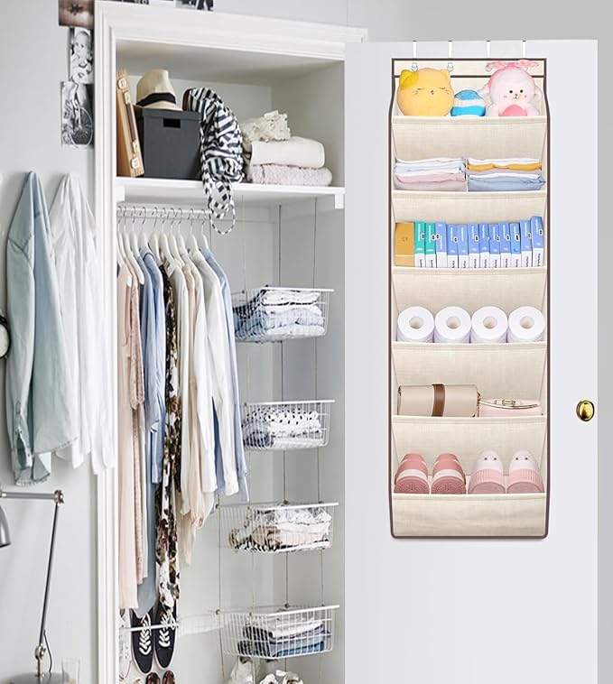 SLEEPING LAMB Shoe Rack for Door, Kids Door Shoe Organizer for Closet hanger