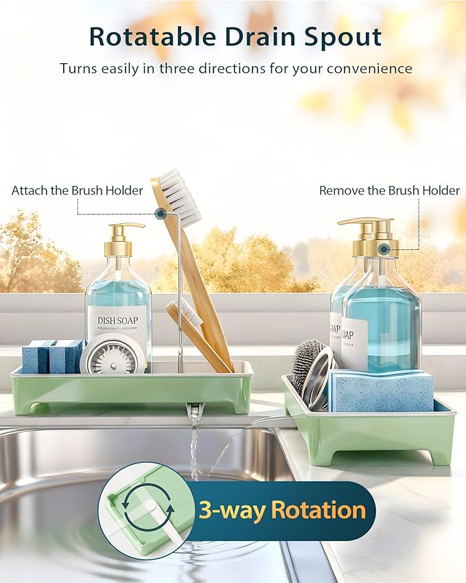 Minimalist Sink Caddy, Rustproof Sponge Holder