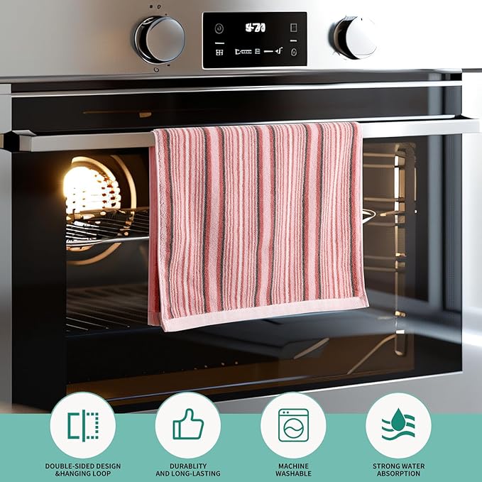 SALAS Kitchen Dish Towels for Drying Dishes, Large Cotton Kitchen Towels