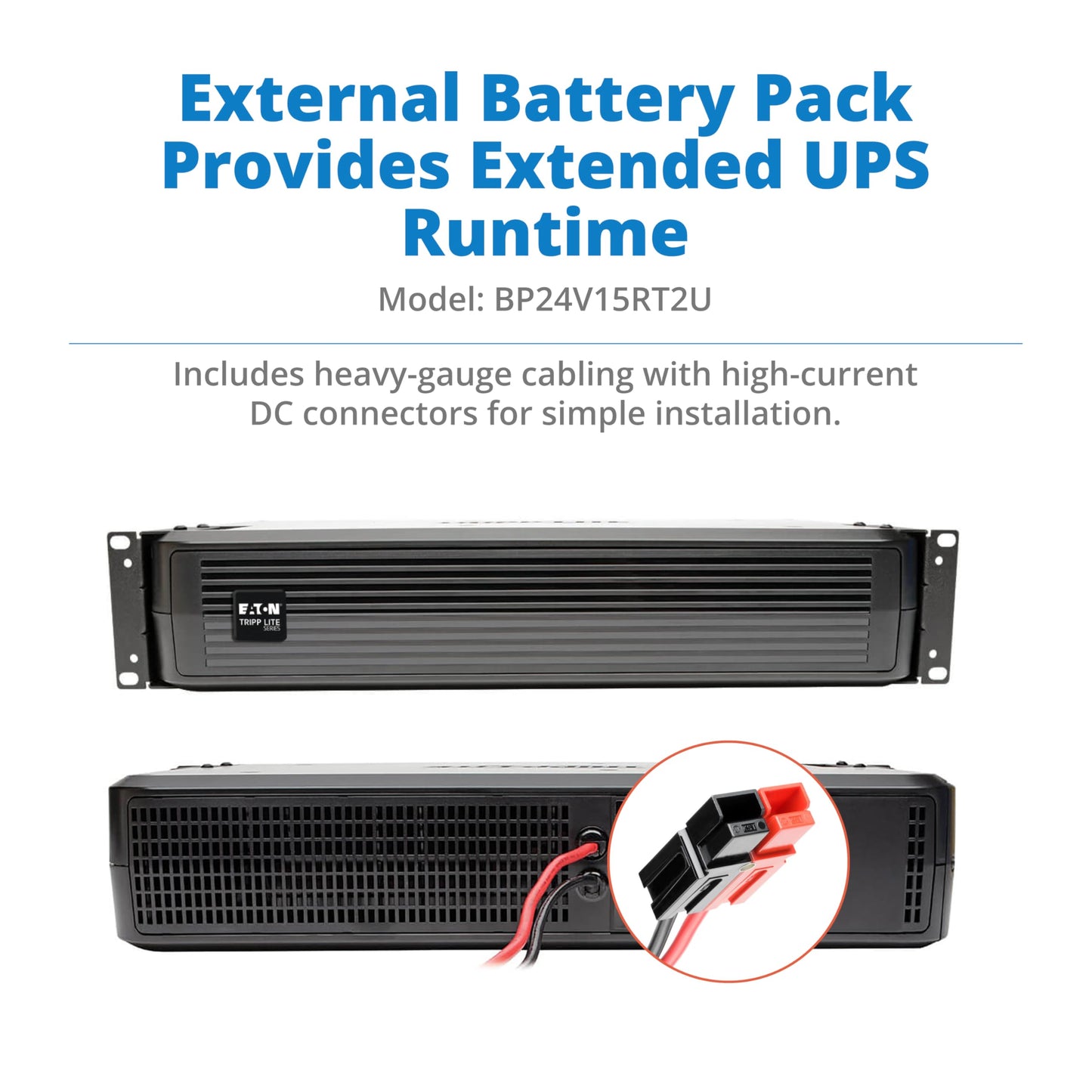 Tripp Lite SMART1500LCDXL 1500VA Rack Mount UPS Battery Backup with Expandable Run Time Option, 900W, 8 Outlets, Short Depth, 2U Rackmount UPS, AVR, LCD Screen