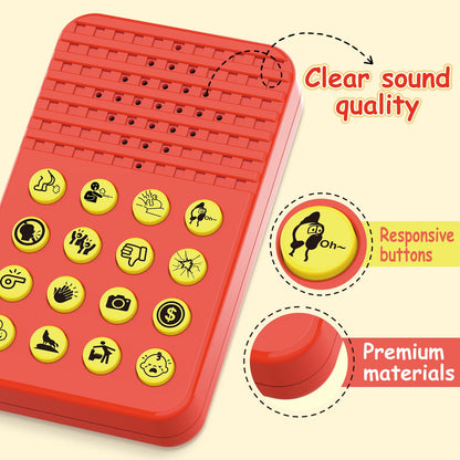 GEERAY Sound Effects Machine, 16 Hilarious Sounds, Include Fart, Applause, Laughter and More, Pocket Sized Funny Noise Maker Toys for Boys Ages 8-13, Cool Gadgets Gag Gifts for Kids Teens Boys Girls