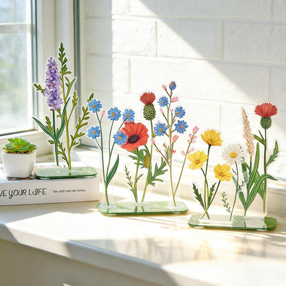 OBBOLO Acrylic Flower Table Centerpieces, Set of 3 Decorative Clear Acrylic Floral Centerpiece Stands for Birthday Wedding Party Home Table Decoration