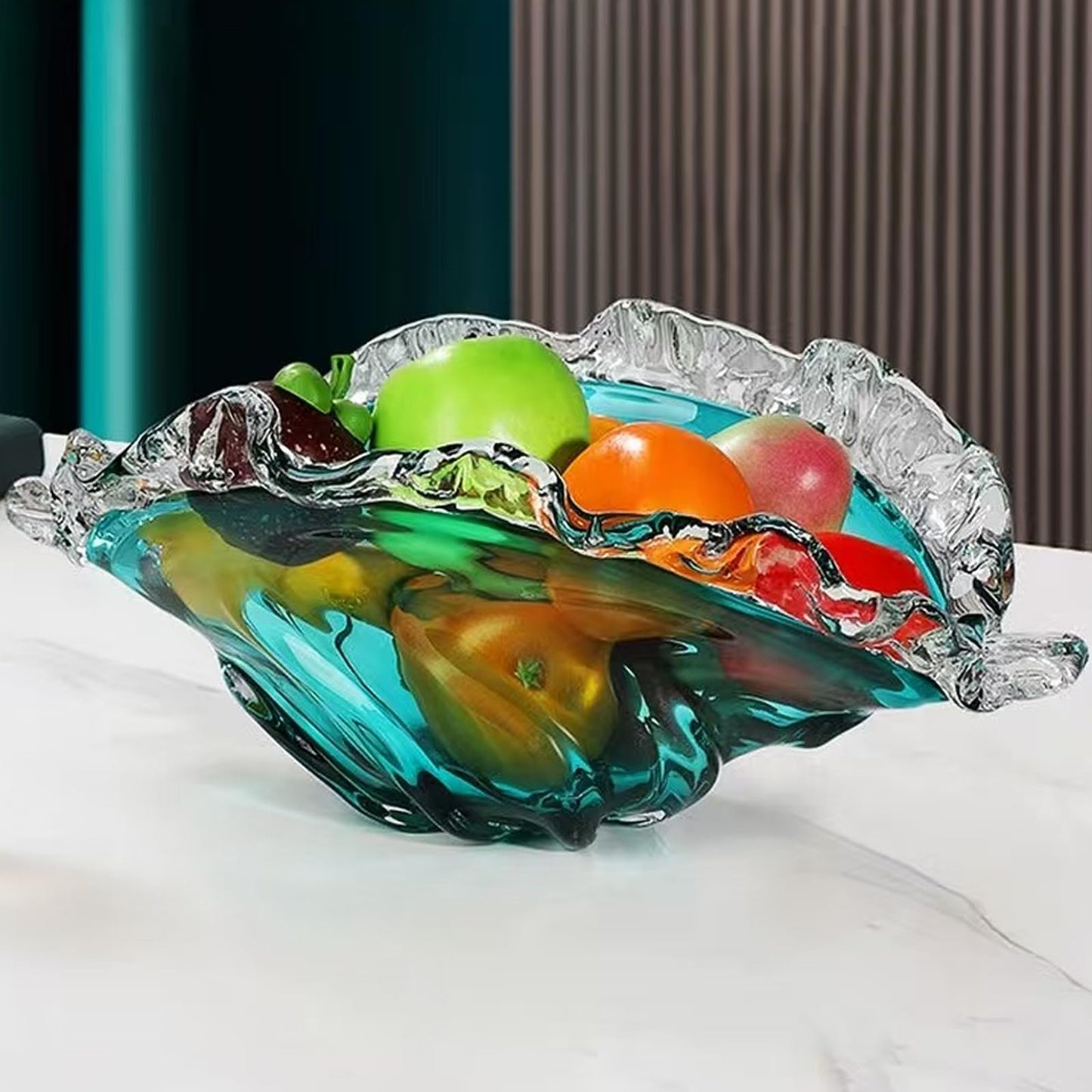 Scizorito Queen Crystal Vase, Light Luxury Style for Home Decor, Centerpiece, Office, Pampas Grass, Dried Flowers, Flowers and Buds (Fruit Tray)
