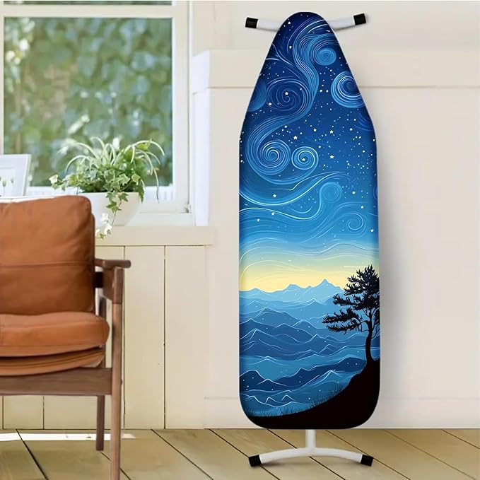 Nuxovilar Starry Sky & Mountain Pattern Ironing Board Cover, 15 * 54inch