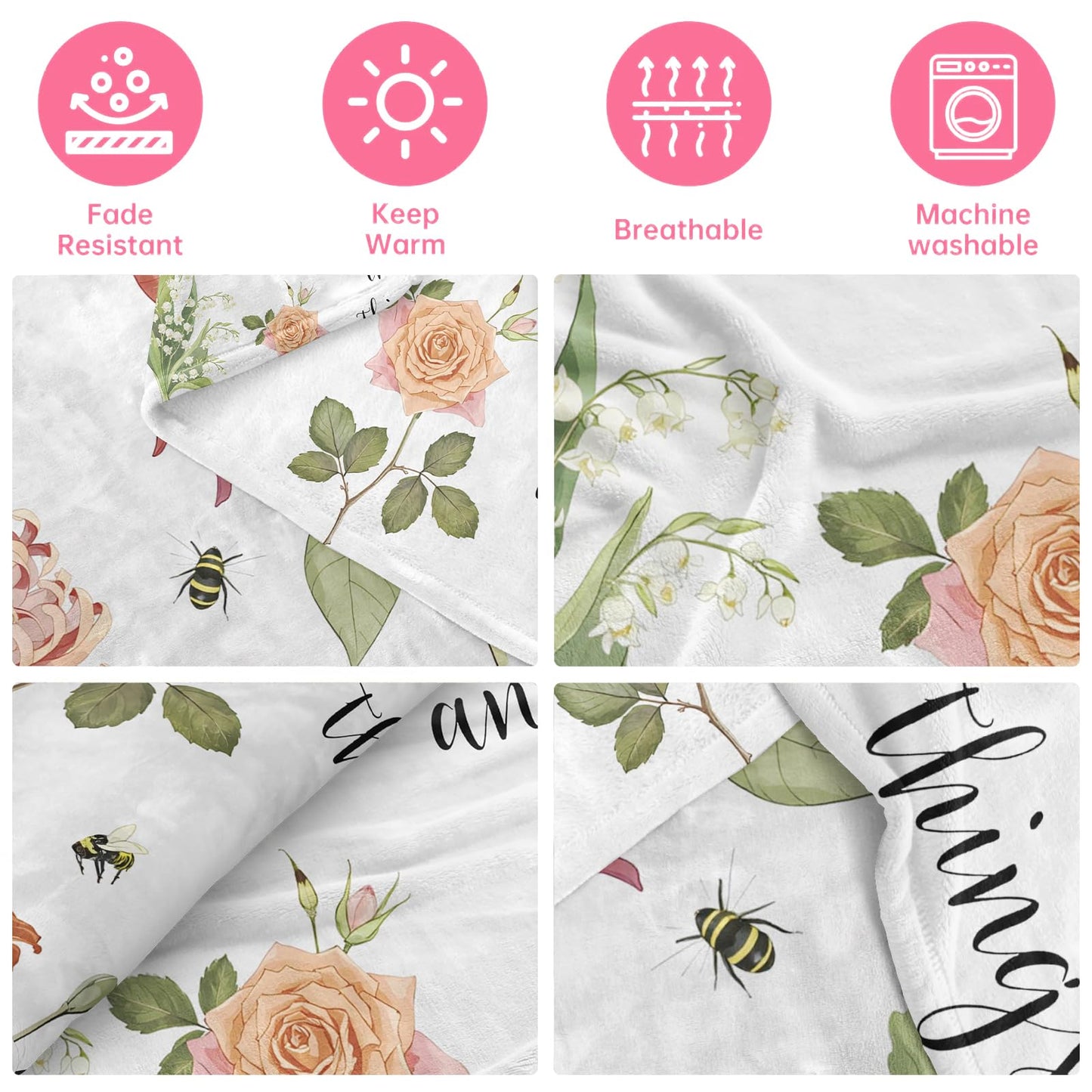 COMFAR Christian Gifts for Women Faith, Inspirational/Religious/Spiritual Gifts for Adults, Soft Throw Blankets for Women/Men, Personalized Blankets for Adults 40"x 50"