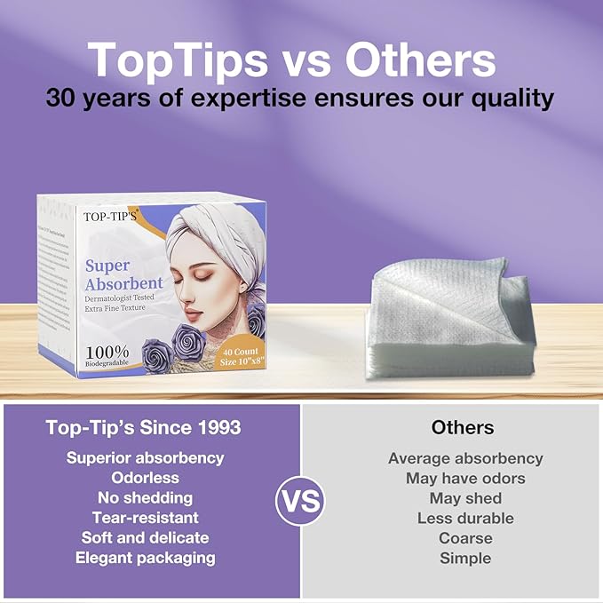 2 Pack Disposable Face Towel, Biodegradable Ultra Soft Face Towelettes