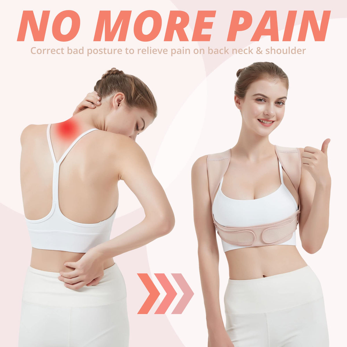 SHAPERKY Posture Corrector for Women and Men, Adjustable Upper Back Brace for Posture Hunchback Support and Providing Pain Relief from Neck, Shoulder, and Upper Back (Small/Medium)