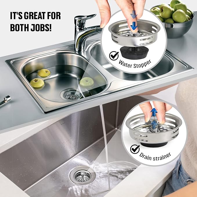 Highcraft 9843 Stainless Steel Kitchen Sink Strainer Basket-Replacement