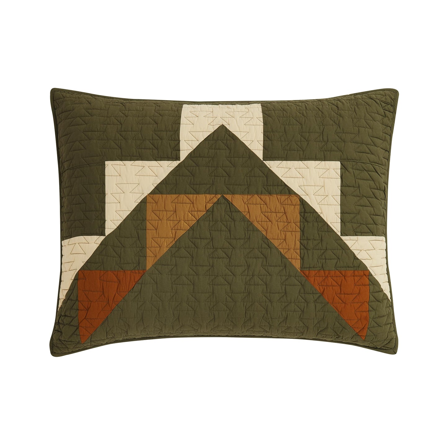 Pendleton King Quilt Set – 100% Cotton 3 Piece Quilt Set with Shams, Soft Lightweight Bedding for King Size Bed, Green & Beige Patterned Comforter Alternative, King Bedding Set (Tumalo)
