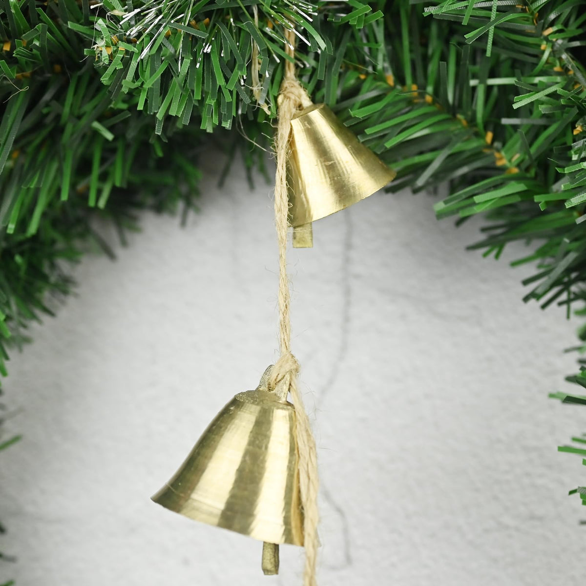 Brass Rustic Hanging Bells for Door Knob Decoration, Home Garden Decor Shopkeepers Bell on Rope
