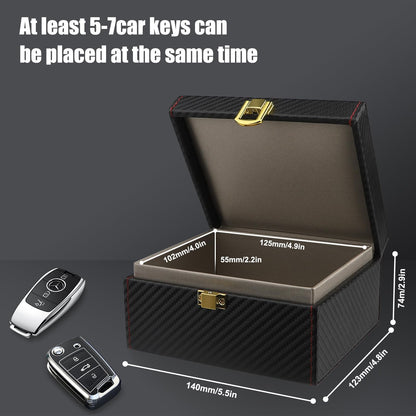 Diyife Faraday Box, [Carbon Fiber Texture] RFID Box for Car Keys, Key Fob Protector, Signal Blocker for Keyless Fob, Large Car Key Signal Blocker Cage, Signal Blocking Box for Car Keys Phones