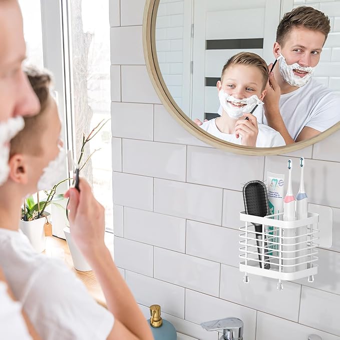 Luxspire Toothbrush Holders for Bathroom, Stainless Steel Electric Toothbrush