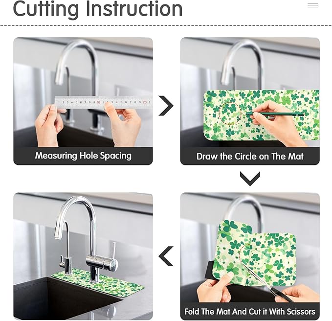 Kitchen Sink Splash Guard 1 PC 14.7 Inch Sink Faucet Mat Splash Guard