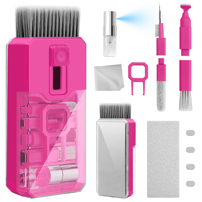Ordilend Keyboard Cleaner Laptop Cleaning Kit, Car Accessories for Women Interior, Desk Accessories Office Supplies for Women, Patented Camera Cleaning Kits, HotPink