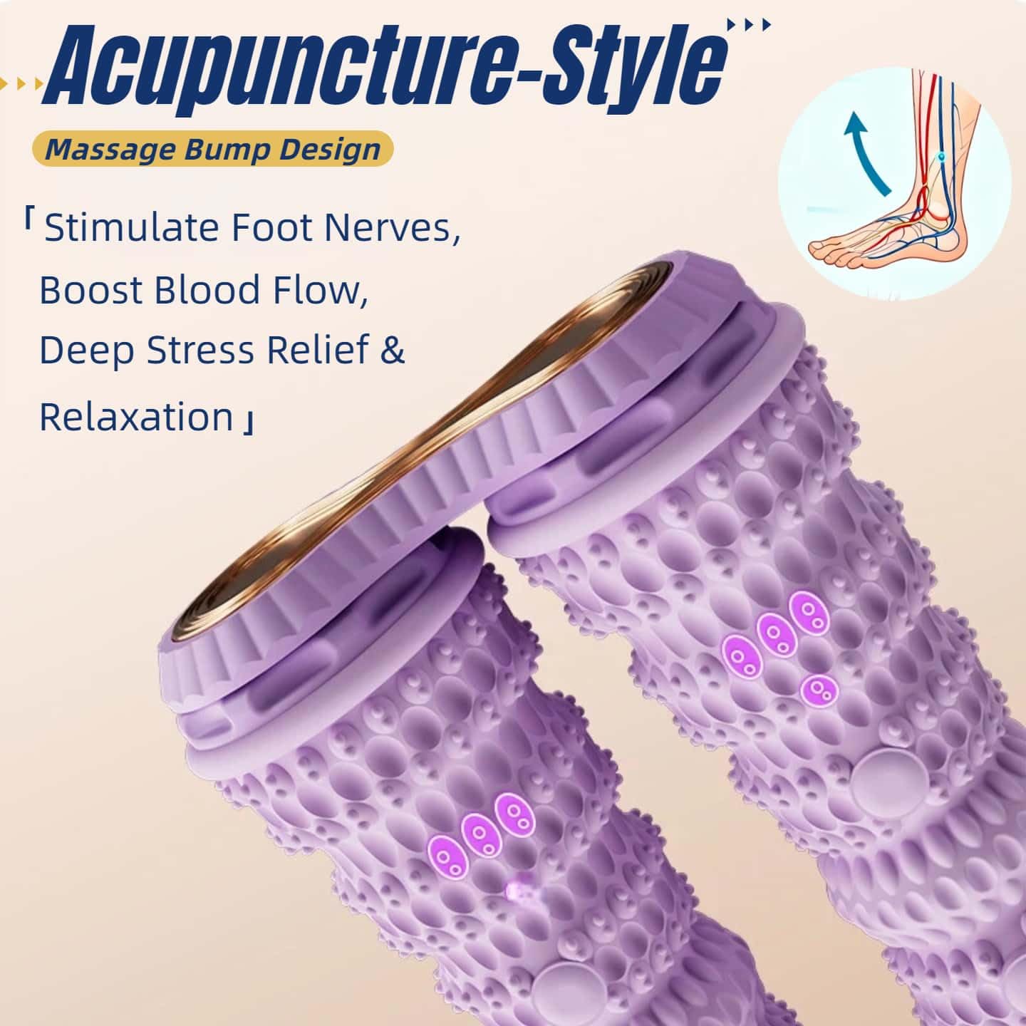Foot Massage Ball & Foot Roller 3-in-1 Set, Plantar Fasciitis Relief, Portable Dual-Roller Massager, Stimulates & Activates Plantar Nerves, Relieves Foot Pain and Soreness, Improves Blood Circulation