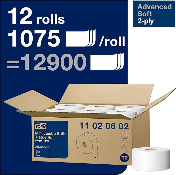 Tork Matic Soft Hand Towel Roll & Mini Jumbo Bath Tissue Roll